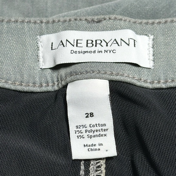 Lane Bryant Mid-Rise Super Stretch Power Pockets Skinny Denim Jeans Grey 28 NEW - Picture 5 of 16